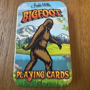 Archie McPhee Bigfoot Playing Cards - Brown and Blue